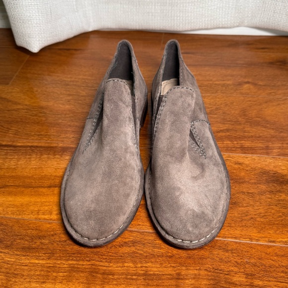 Clarks Women’s Cabaret City Taupe Suede Leather Slip On Shoes main image 7